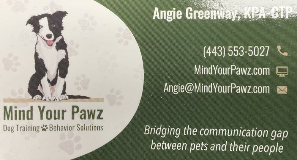 Mind Your Pawz by Angie Greenway, KPA-CTP