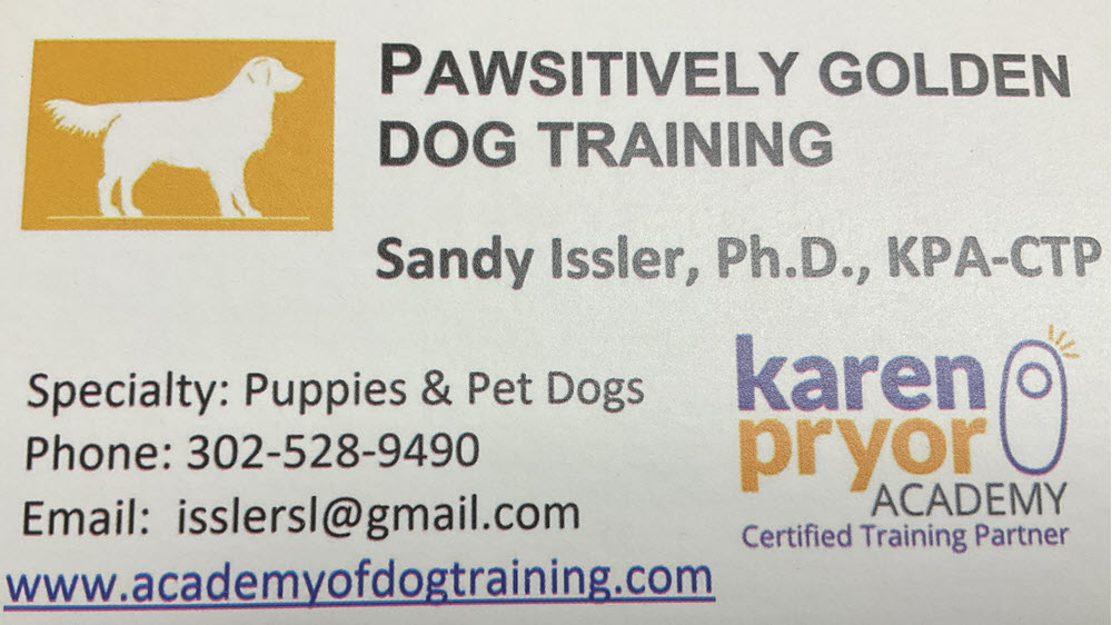 Pawsitively Golden Dog Training By Sandy Issler, Ph.D., KPA-CTP